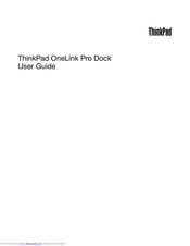 Lenovo thinkpad pro dock user manual download